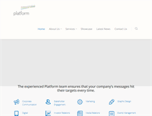 Tablet Screenshot of platformcommunications.com.au